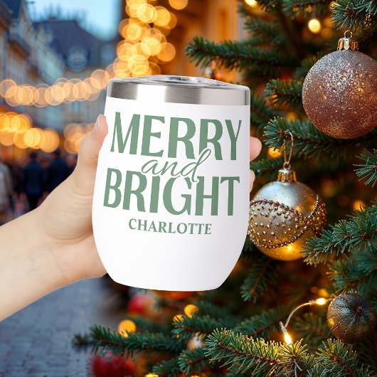 Joyeux Noël Vert de Fête Joyeuse et Lumineuse