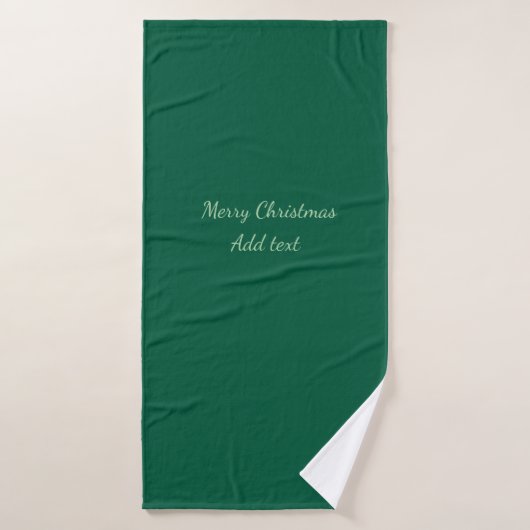 Joyeux Noël vert fond simple solo fête (Serviette de bain)