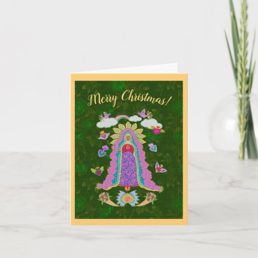 Joyeux Noël Vierge Marie Carte de note pliée (Devant)