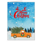 Joyeux Noël! Vieux arbre de Noël du camion de ferm (Devant)