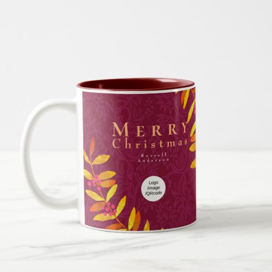 Joyeux Noël Vin Rouge Business Mug (Gauche)