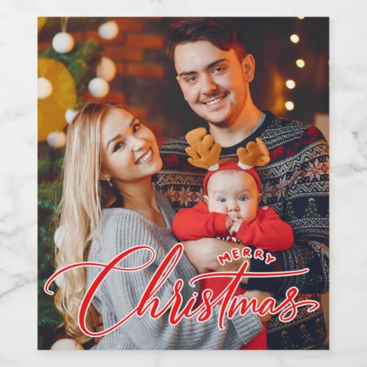 Joyeux Noël Vins Étiquettes (Étiquettes simples)