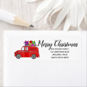 Joyeux Noël Vintage étiquette de voiture (En situation)