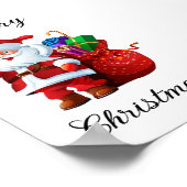 Joyeux Noël Vintage Retro Santa Claus Poster (Coin)