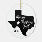 Joyeux Noël vous ornement de Noël du Texas (Gauche)