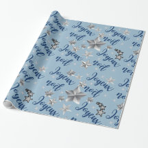Joyeux Noël - Vrolijk Kerstfeest - Blauw & Zilver