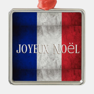 joyeux Noël - Vrolijk kerstfeest in het Frans Metalen Ornament