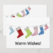 Joyeux Noël Watercolor Stockage Carte de vacances (Devant / Derrière)