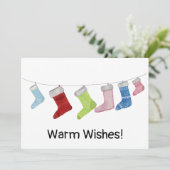 Joyeux Noël Watercolor Stockage Carte de vacances (Debout devant)