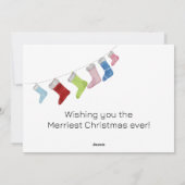 Joyeux Noël Watercolor Stockage Carte de vacances (Dos)