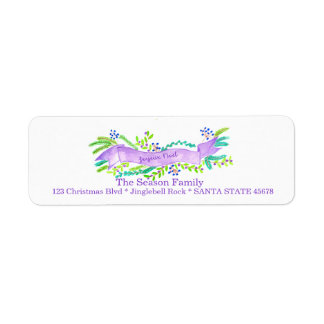 Joyeux Noël, waterverf kerstbanner Etiket