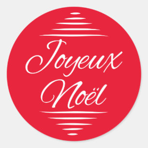 Joyeux Noel - wensen voor Franse feestdagen Ronde Sticker