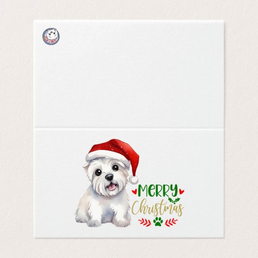 Joyeux Noël Westie (Outside Unfolded)