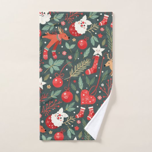 Joyeux Noël Whimsy (Serviette à main)