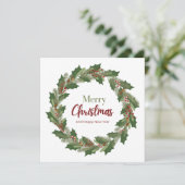 Joyeux Noël Wreath Carte de vacances (Debout devant)