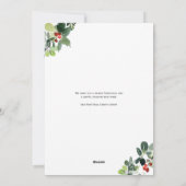 Joyeux Noël Wreath carte d'entreprise pour les fêt (Dos)