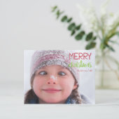 Joyeux Noël Wreath Carte postale (Debout devant)