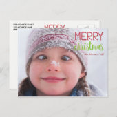 Joyeux Noël Wreath Carte postale (Devant / Derrière)