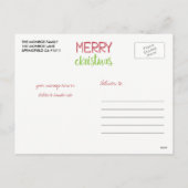 Joyeux Noël Wreath Carte postale (Dos)