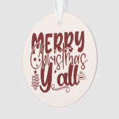 Joyeux Noël Y’all Script Bourgogne crème (devant)