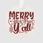 Joyeux Noël Y’all Script Bourgogne crème (devant)