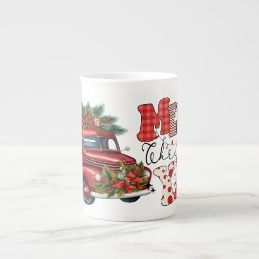 Joyeux Noël Y'all Bone China Mug (Devant)
