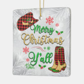 Joyeux Noël Y'all Noël Ornement (Gauche)