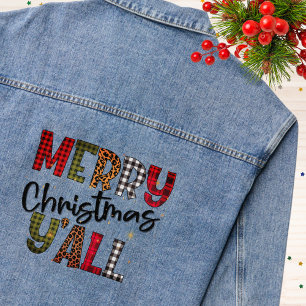 Joyeux Noël Y'all Tartan Empreinte de léopard mode