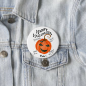 joyeux nom du bouton de badge d'araignée halloween (En situation)