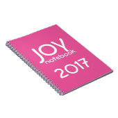 Joyeux Nouvel An 2017 JOY Carnet Rose Blanc (Côté Droit)