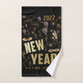 Joyeux Nouvel An 2022, Fête de la Parties scintill (Serviette à main)