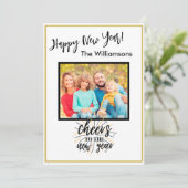 Joyeux nouvel an 4 Carte photo (Debout devant)