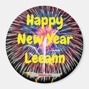 Joyeux nouvel an aimant maigre