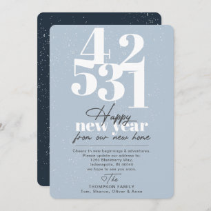 Joyeux Nouvel An Bleu Compte à rebours Faire-part 