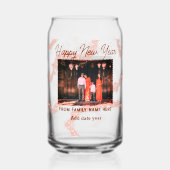 Joyeux nouvel an brun ajouter photo nom de famille (Verso)