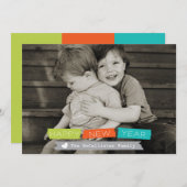 Joyeux Nouvel An Carte photo de vacances Full Blee (Devant / Derrière)