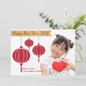 Joyeux Nouvel An Chinois Editable Carte photo de v (Debout devant)