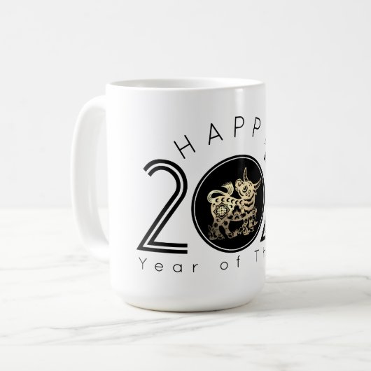 Joyeux Nouvel An Chinois Ox 2021 L Mug (Devant gauche)