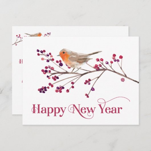 Joyeux Nouvel An Faire-part (Devant / Derrière)