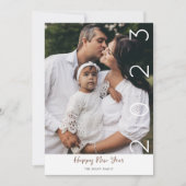 Joyeux Nouvel An Moderne Script 1 Photo Carte de v (Devant)