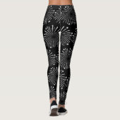 Joyeux Nouvel An noir et blanc leggings de fête (Dos)