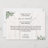 Joyeux Nouvel An Nous avons Déménagé Faire-part (Dos)
