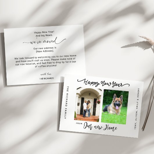 Joyeux Nouvel An Nous avons Déménagé Faire-part