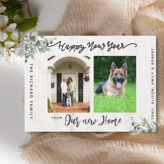 Joyeux Nouvel An Nous avons Déménagé Faire-part