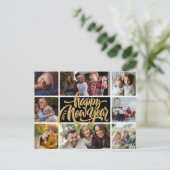 Joyeux Nouvel An Typographie Photo Collage Carte p (Debout devant)