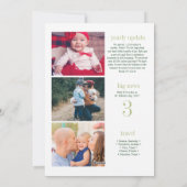 Joyeux Nouvel An Vert Carte de fin de année modern (Dos)