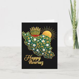 Joyeux Nowruz Nouvel An Persan Iran Carte Florale
