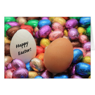 Joyeux oeufs de pâques au chocolat de Pâques