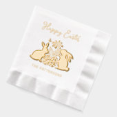 Joyeux Oeufs Fleurs de lapin de Pâques Nom personn (Gauche)