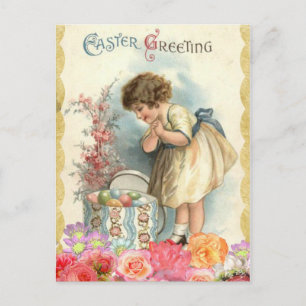 Joyeux OEufs Vintages de Pâques Carte postale pers